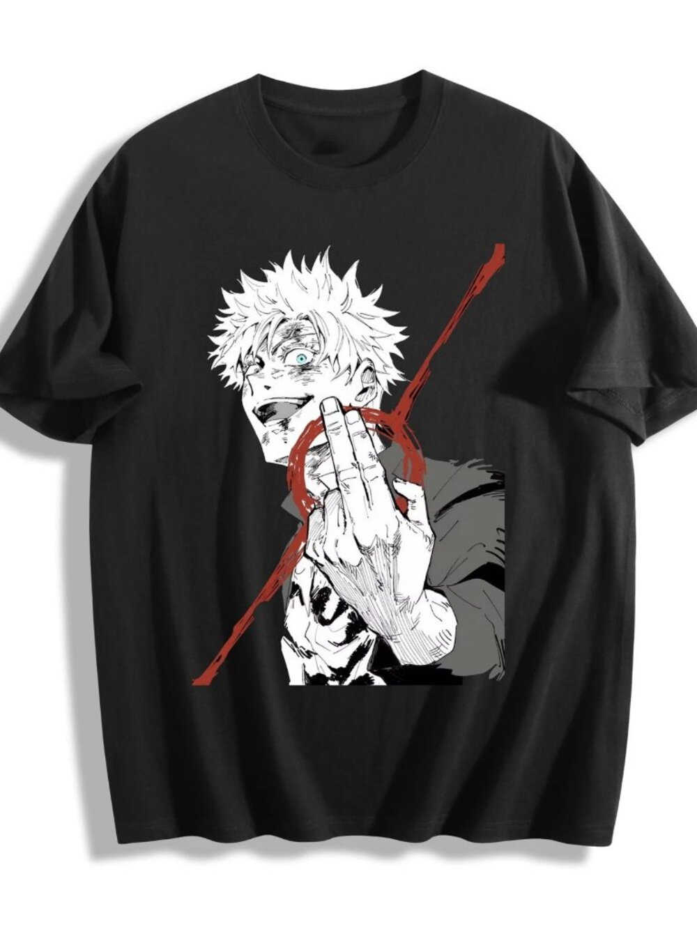 Jujutsu Kaisen Gojo Satoru Graphic Tee Unisex White Anime Streetwear NWT